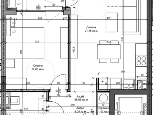 Двустаен Апартамент кв. Галата в Нова Сграда - 0